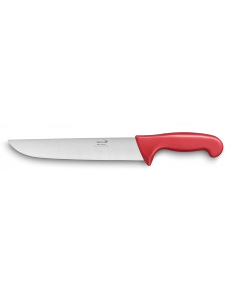trancheur boucher 25 cm  Profil®  manche plastique rouge - Déglon