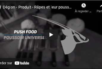 Déglon – Produit – Râpes et leur poussoir universel Push Food